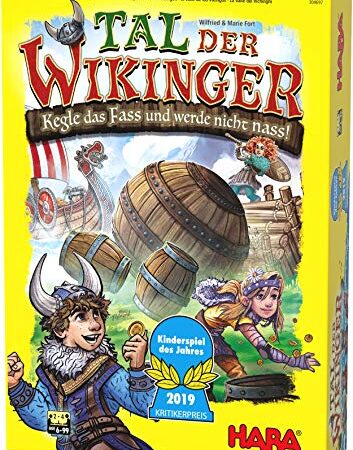 HABA 304697 - Tal der Wikinger, Brettspiel mit XXL-Spielplan und 3D-Wikingerschiffen, Spiel ab 6 Jahren