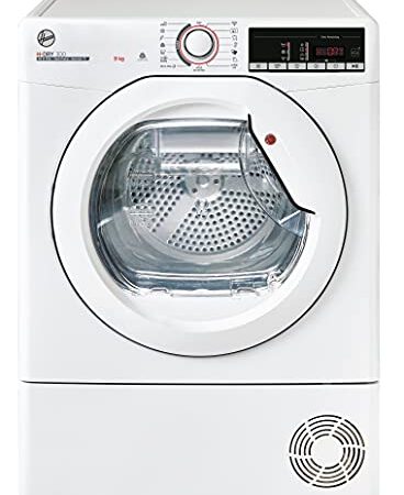 Hoover HLE H9A2TE-S Wärmepumpentrockner / 9 kg / Smarte Bedienung mit NFC-Technologie / AquaVision-Kondenswasserbehälter mit optischer Füllanzeige direkt im Bullauge / Symbolblende