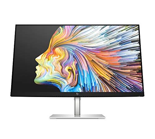 HP U28 Monitor - 28 Zoll Bildschirm, 4K UHD Display, HDR, 60Hz, 5ms Reaktionszeit, AMD FreeSync, HDMI 2.0, DisplayPort 1.2, USB-C, 3xUSB-A, Low Blue Light Modus, schwarz/silber