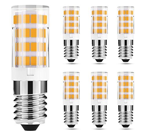 JESLED E14 LED Warmweiss, 5W 550LM LED E14 Kühlschranklampe, Ersatz für 50W Halogenlampen, Warmweiß 3000K Maiskolben Led Mais Birne, Kein Flackern, Nicht Dimmbar, AC220-240V, 6er Pack
