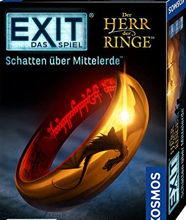 Kosmos 682248 EXIT - Das Spiel - Schatten über Mittelerde, Level: Einsteiger, Escape Room Spiel, für 1 bis 4 Spieler ab 10 Jahre, einmaliges Event-Spiel, spannendes Gesellschaftsspiel