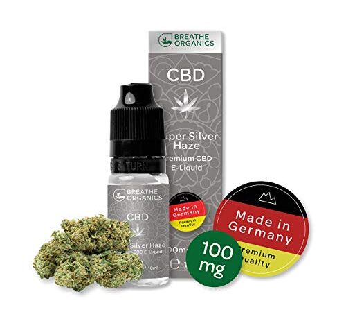 Premium CBD Liquid Super Silver Haze von Breathe Organics® | E Liquid ohne Nikotin mit 100 mg CBD | 100% natürliche Terpene | Cannabidiol Liquid