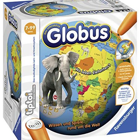 Ravensburger tiptoi 00787 - "Der interaktive Globus/Spiel von Ravensburger ab 7 Jahren/Wissen und Spiele rund um die Welt