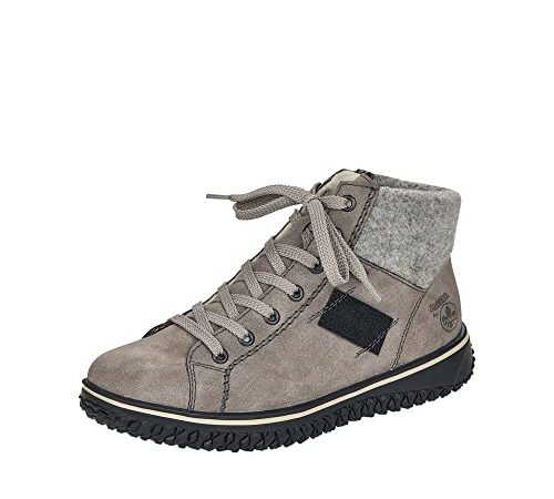 Rieker Damen Z4230 Kurzschaft Stiefel, Grau (Grey/Fog/Schwarz 40), 39 EU
