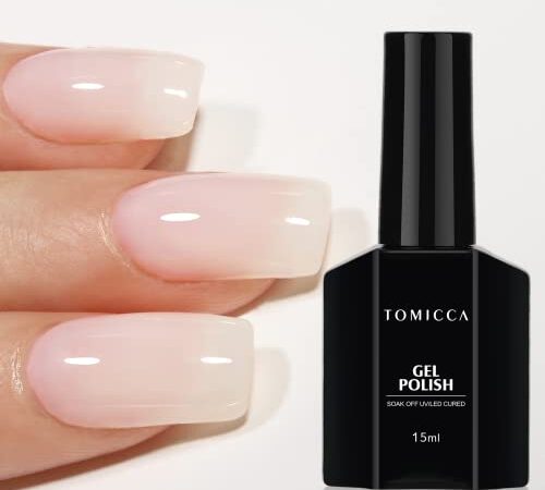 Tomicca UV Nagellack Milchig Weiss, 15ml Milchig Weiß Gel-Nagellack, Shellac UV LED Soak Off Manicure Gel Lacquer Varnish