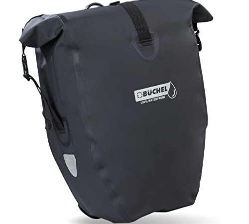 Büchel Fahrradtasche für Gepäckträger I 25.4 L - 100% Wasserdicht I mit Tragegriff und Schultergurt I fahrradtasche gepäckträger, gepäckträgertasche, fahrrad taschen hinten