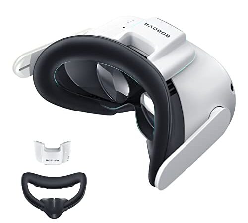 BOBOVR F2 Upgrade VR Brille,kompatibel mit Quest2 Gesichtsschnittstelle, weiche PU-Gesichtsabdeckung/Pad, mit Mikro-Lüfter-Belüftung, um das Beschlagen der Gläser und das Gesicht zu reduzieren
