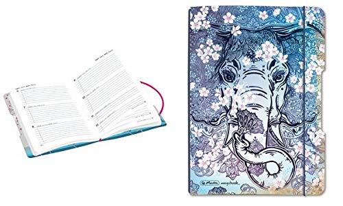 Herlitz Schülerkalender Flex Elefant 2019/20, A5, Kalender und Notizheft im Wechselcover, 1 Stück
