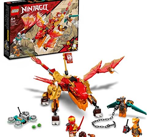 LEGO 71762 NINJAGO Kais Feuerdrache EVO, Drachen Spielzeug ab 6 Jahren mit Feuerdrachen- und Schlangen-Figur, mit Ninjas und Boa-Jäger