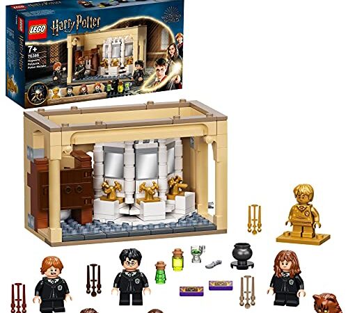 LEGO 76386 Harry Potter Hogwarts: Misslungener Vielsaft-Trank Set zum 20. Jubiläum mit Harry als goldene Minifigur, Fanartikel und tolles Geschenk