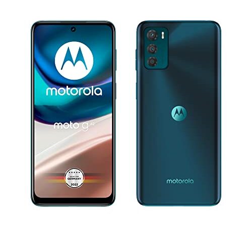 Motorola moto g42 Smartphone (6,4"-FHD+-Display, 50-MP-Kamera, 4/128 GB, 5000 mAh, Android 12), Atlantic Green, inkl. Schutzcover [Exklusiv bei Amazon]