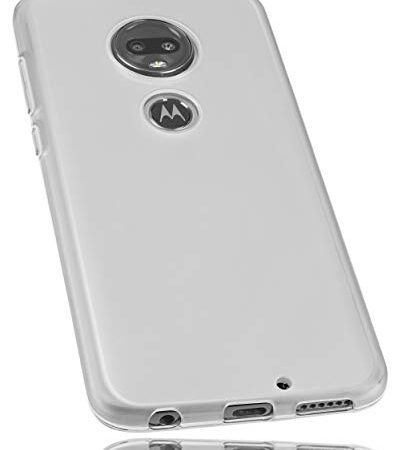 mumbi Hülle kompatibel mit Motorola Moto G7 Plus Handy Case Handyhülle, transparent weiss