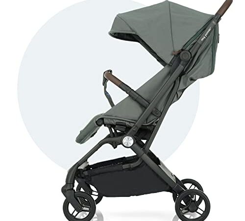 my junior® Buggy PICO² | bis 22kg | Einhand AutoFold-Klappmechanismus | Ergonomische Liegeposition nach IGR e.V. | großes Sonnenverdeck UV50+ | Handgepäckmaß | 2 Belüftungsfenster - Sage Green