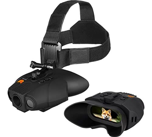 Nightfox Swift Nachtsichtgerät zur Kopfmontage | großer Blickwinkel, 1x Vergrößerung | Night Vision Googles (NVG) für die Jagd | per USB wiederaufladbar | Fernglas mit Nachtsicht und Infrarotkamera