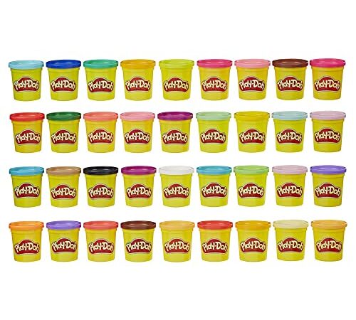 Play-Doh 36 Mega Pack, Knete für kreatives Spielen, für Kinder ab 2 Jahren 36834 Mehrfarbig 36er Pack