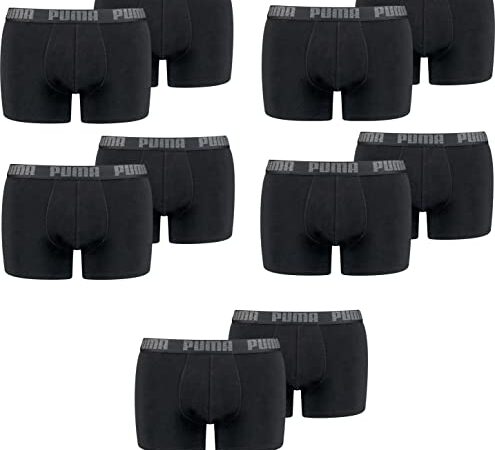 PUMA Herren Boxershorts Unterhosen 521015001 10er Pack, Wäschegröße:M, Artikel:Black