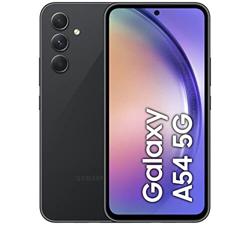 Samsung Galaxy A54 5G, Android Smartphone, 6,4 Zoll Dynamic AMOLED Display, 5.000 mAh Akku, 128 GB/8 GB RAM Handy in Awesome Graphite inkl. 30 Monate Herstellergarantie [Exklusiv bei Amazon]