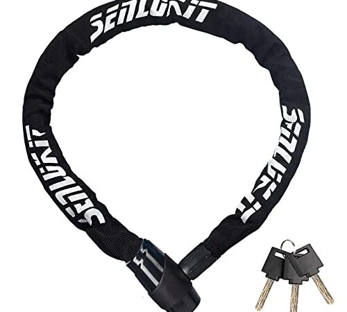 SenluKit Fahrradschloss Sicherheitsstufe Sehr Hoch Level 5,Fahrradschloss Mit Schlüssel,Anti-Diebstahl Fahrradschloss (Schwarz)