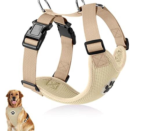 SlowTon Hundegeschirr für Hunde, No Pull Sicherheitsgeschirr Kleine Mittlere Hunde Brustgeschirr Dog Harness Weich Gepolstert Atmungsaktiv