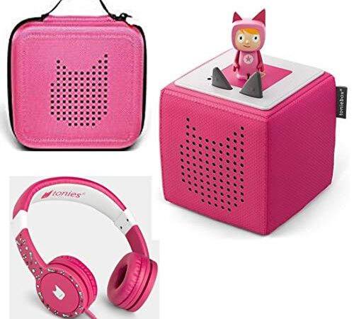 Toniebox Starterset Pink + Ordnungsbox für viele Tonies + Kinderkopfhörer Tonie-Lauscher