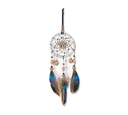 Traumfänger Handgefertigt, Dsaren Feder Dreamcatcher Wandbehang Ornament für Baby Shower Car Hochzeit Home Decor Geschenk (Braun)
