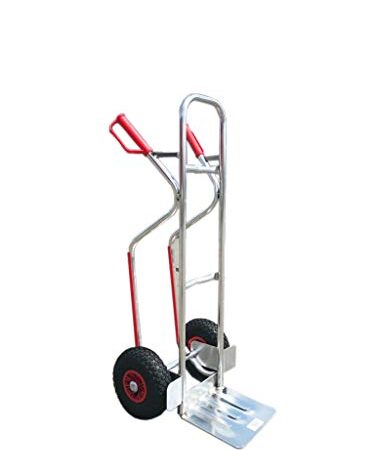Aluminium Sackkarre, Alu-Sackkarre, Alu-Stapelkarre mit GROSSER LADESCHAUFEL 280x280 mm - 4fach verschweißt mit PROFIL für Stabilität!!