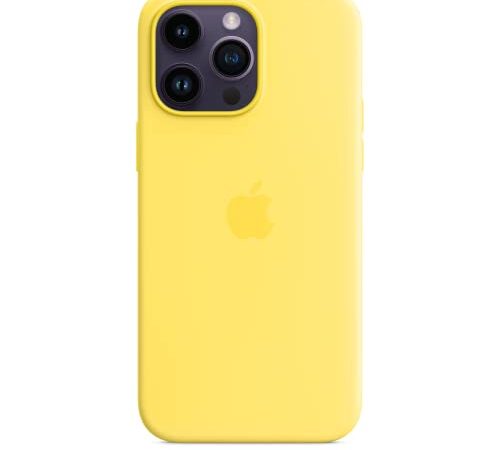 Apple iPhone 14 Pro Max Silikon Case mit MagSafe - Kanariengelb ​​​​​​​