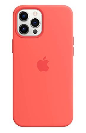 Apple Silikon Case mit MagSafe (für iPhone 12 Pro Max) - Zitruspink - 6.7 Zoll