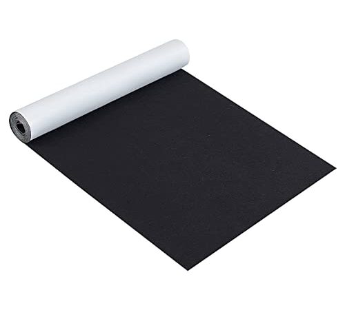 BENECREAT 40x200cm Schwarz Selbstklebender klebriger Filz Mehrzweckklebstoff für Box Liner, Cup Mat, Bilderrahmen, Stuhlbein, 1 mm Dicke