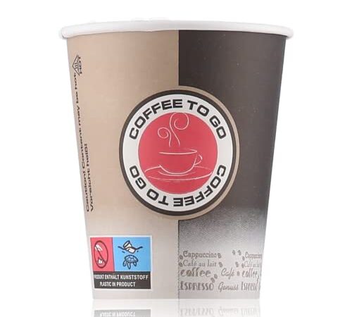 EasyDays 1000 STK. Pappbecher 200ml – Kaffee-Becher – Coffee to go – Paper-Cups
