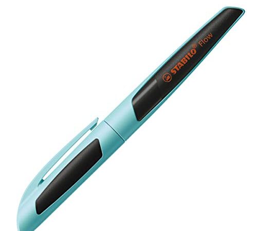 Füller - STABILO Flow SPORTY in hellblau/schwarz - Einzelstift - inklusive Patrone