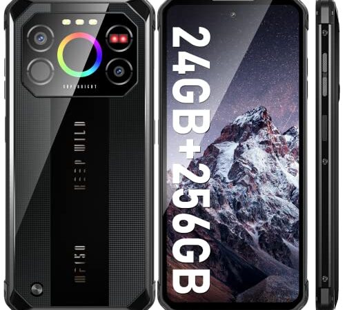 IIIF150 Air 1 Ultra Plus (2023) Outdoor Handy, 24GB(12+12)/256GB, 6.8" FHD+ 120Hz Outdoor Smartphone Ohne Vertrag, 24MP Nachtsicht Handys Android 12, 7000mAh(30W)/Thermometer/Helio G99/4G Dual SIM/NFC