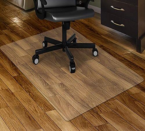 Kuyal Clear Stuhlmatte für Harte Böden76x120cm transparente Fußmatten Holz- / Fliesenschutzmatte für Büro & Zuhause (30 "x 48" Rechteck)