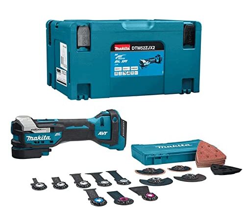 Makita DTM52ZJX2 Multifunktionswerkzeug 18 V LXT (Solo) mit Zubehörset aus Makpac