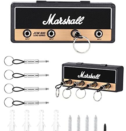Marshall Schlüsselhalter Schlüsselbrett Wandmontage,JCM800 Schlüsselkasten Vintage Gitarre Schlüsselkette Klinkenhalter,4 schlüsselbrett schwarz,Ein Geschenk für Musikliebhaber