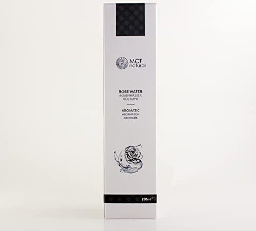 MCT natural | Rosenwasser 250ml | naturrein | Gesichtspflege | Feuchtigkeitsspendend | Naturkosmetik | reines Rosenwasser für Gesicht, Haut und Haar