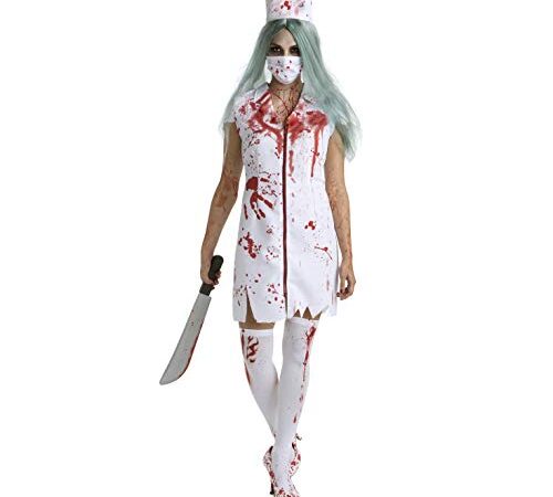 Morph Zombie Krankenschwester Kostüm Damen, Bloody Nurse Costume, Halloween kostüm Für Damen M