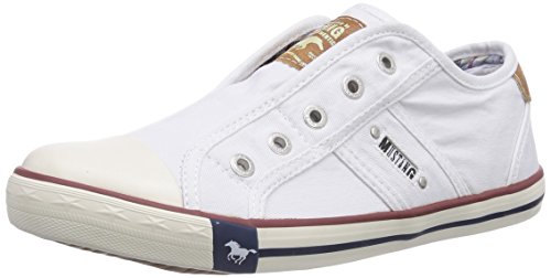 MUSTANG Damen 1099-401-1 Slip On Sneaker, Weiß (weiß 1), 39 EU