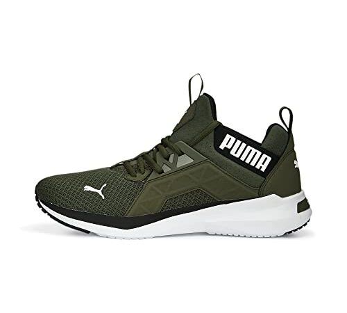 PUMA Herren Softride Enzo Nxt Straßen-Laufschuh, Green Moss Black White, 40 EU