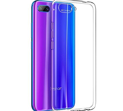 REY Transparent Silikonhülle TPU für Huawei Honor 10, Handyhülle Premium Kratzfest TPU Durchsichtige Schutzhülle, Ultradünne 0,33 mm