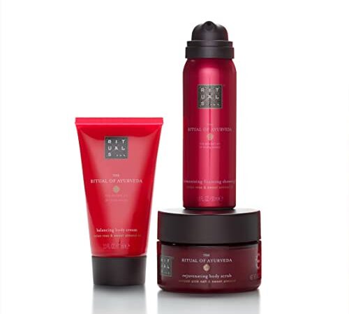 RITUALS Geschenkset für Frauen von The Ritual of Ayurveda, Probiergröße – Mit Indischer Rose und Süßmandelöl – Beruhigt und Nährt