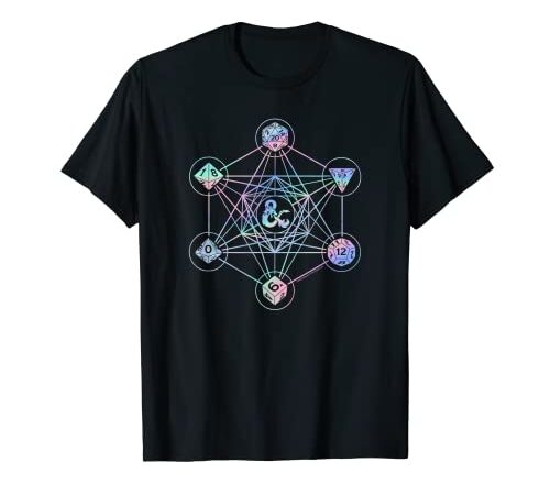 Dungeons & Dragons 6 Die Geometric Hologram Logo T-Shirt