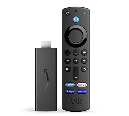 Fire TV Stick mit Alexa-Sprachfernbedienung (mit TV-Steuerungstasten) | HD-Streaminggerät