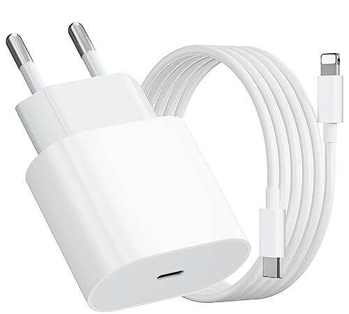 iPhone Schnellladegerät, USB C Ladegerät mit iPhone Ladekabel Original, 20W iPhone Schnellladegerät mit Ladekabel iPhone, iPhone ladegerät iPhone Ladekabel