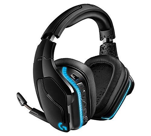 Logitech G935 kabelloses Gaming-Headset mit LIGHTSYNC RGB, 7.1 Surround Sound, DTS Headphone:X 2.0, 50mm Treiber, Flip-Stummschaltung, Wireless Verbindung, PC/Xbox One/PS4/Nintendo Switch - Schwarz