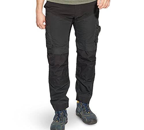 POLIER Arbeitshose Männer Premium-Line Anti-Loch-GARANTIE - Cargohose Herren | Cordura - Stretch-Bund | FUNKTIONAL STILVOLL BEQUEM | 48, schwarz
