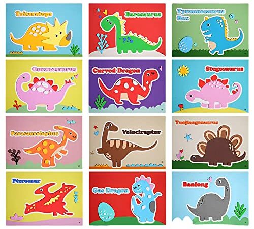Superie DIY Kinder Handgemachte Aufkleber (Dinosaurier-Welt)