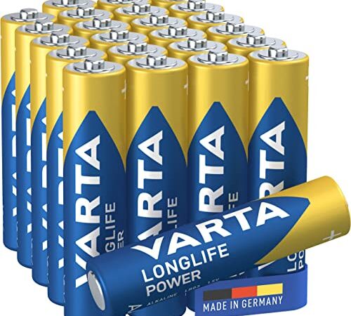 VARTA Batterien AAA, 24 Stück, Longlife Power, Alkaline, 1,5V, für Spielzeug, Funkmäuse, Taschenlampen, Made in Germany