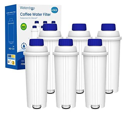 Waterdrop Ersatzfilter für De'Longhi® Wasserfilter Kaffeevollautomat ECAM, Eletta, Dinamica, DLSC002, Magnifica, ETAM Autentica und Verschiedener Modelle von Esam, TÜV SÜD Zertifiziert (6)