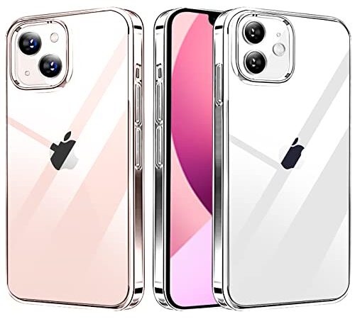 Wecare für iPhone 13 Mini Hülle Transparent Vergilbungsfrei, Crystal Clear Ultradünne TPU Schutzhülle iPhone 13 Mini Hülle, Kratzfestigkeit Stoßfeste Handyhülle iPhone 13 Mini Case, Diamond Series
